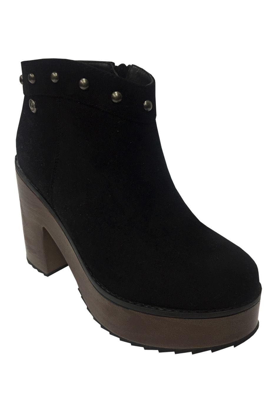 Botín Gamuza Ecológica ZAX03 Negro-1