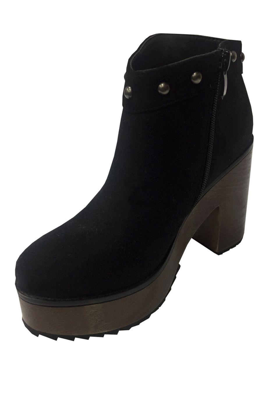 Botín Gamuza Ecológica ZAX03 Negro-3