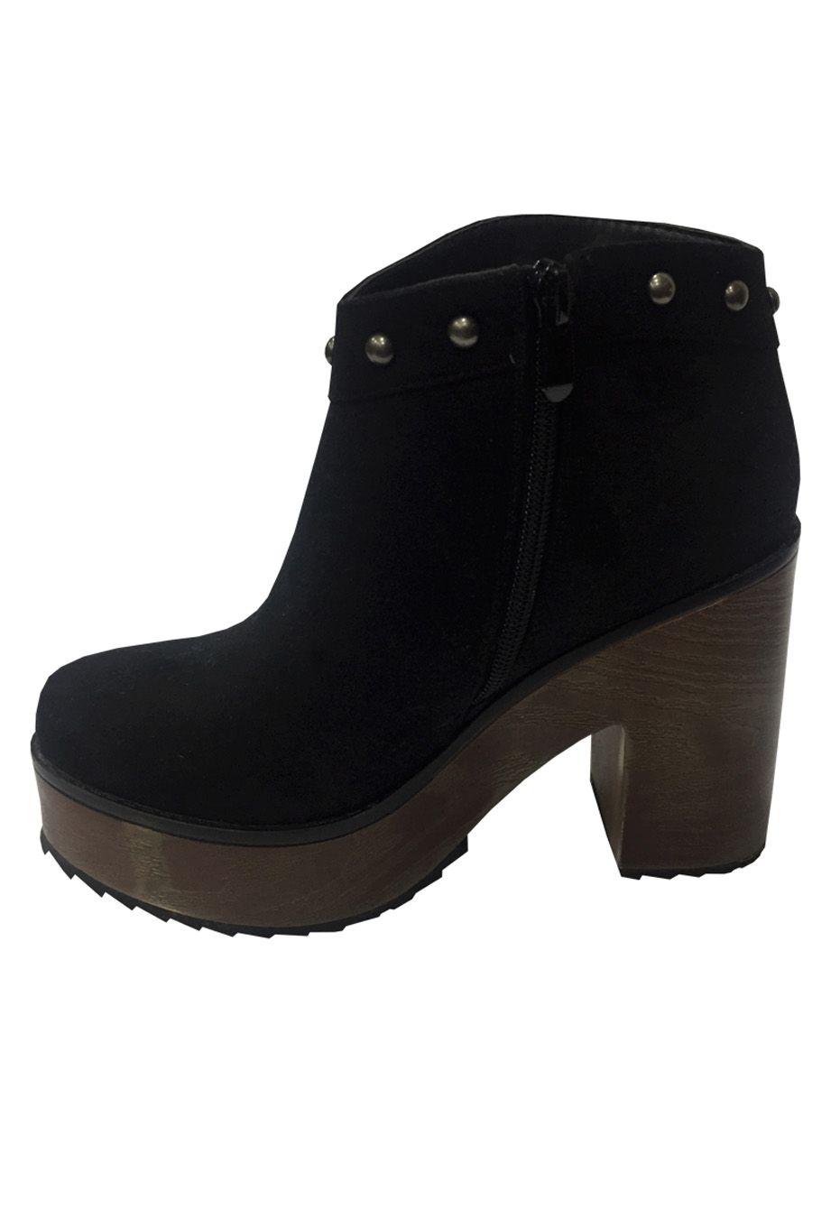 Botín Gamuza Ecológica ZAX03 Negro-4