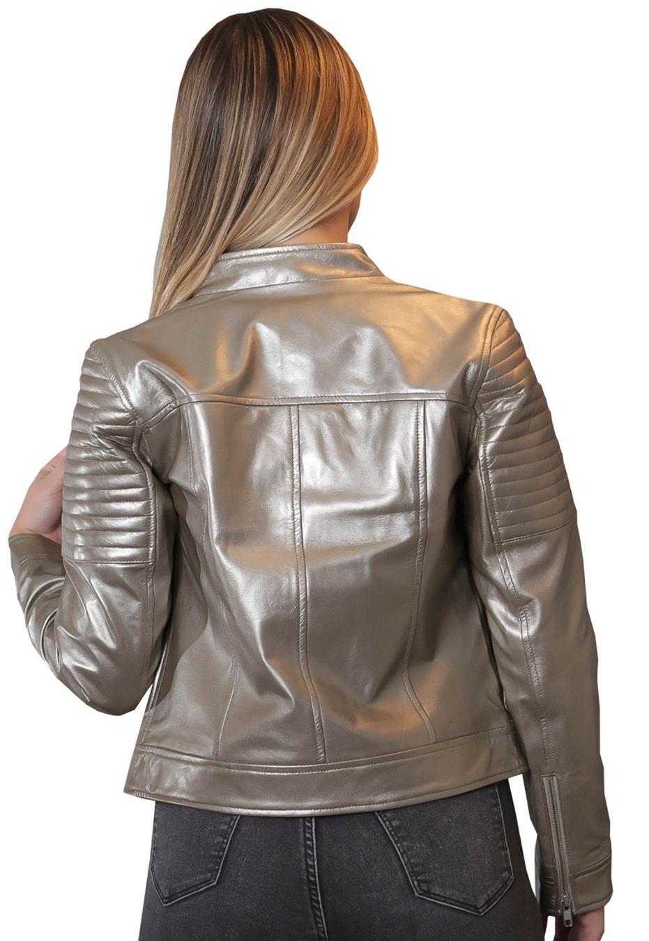 Chaqueta Cuero CHG55 Plata-1