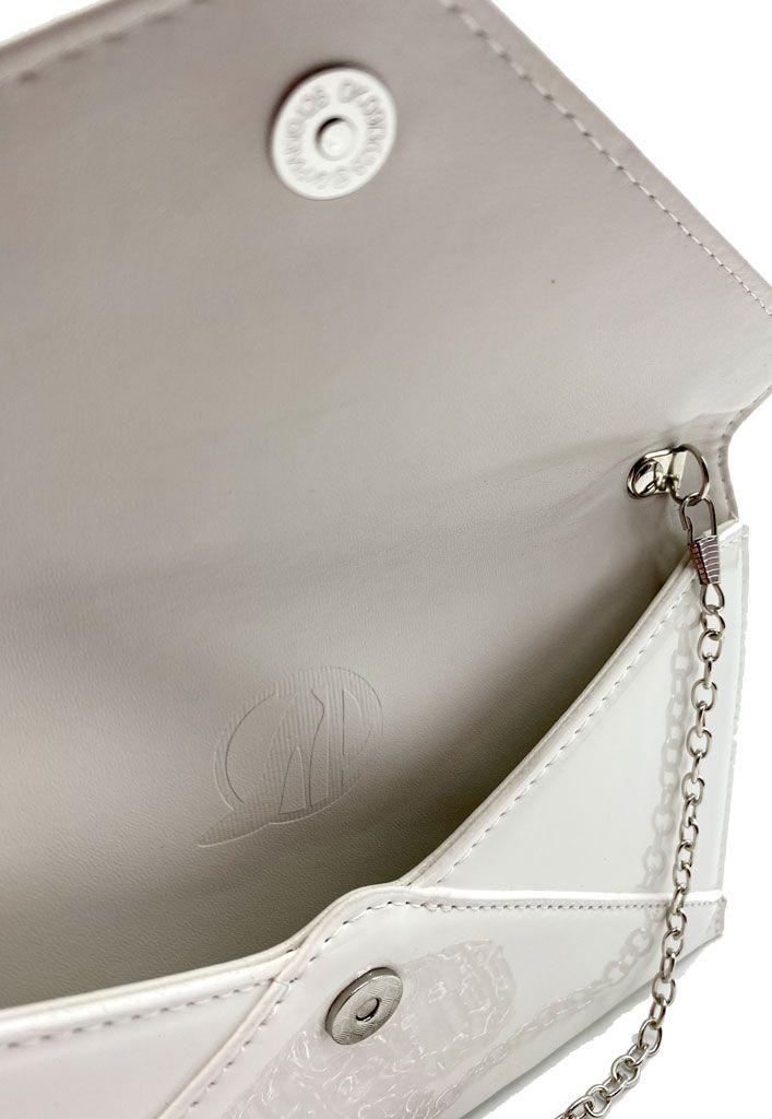 Cartera de fiesta Ecocuero Blanco CRX37-2