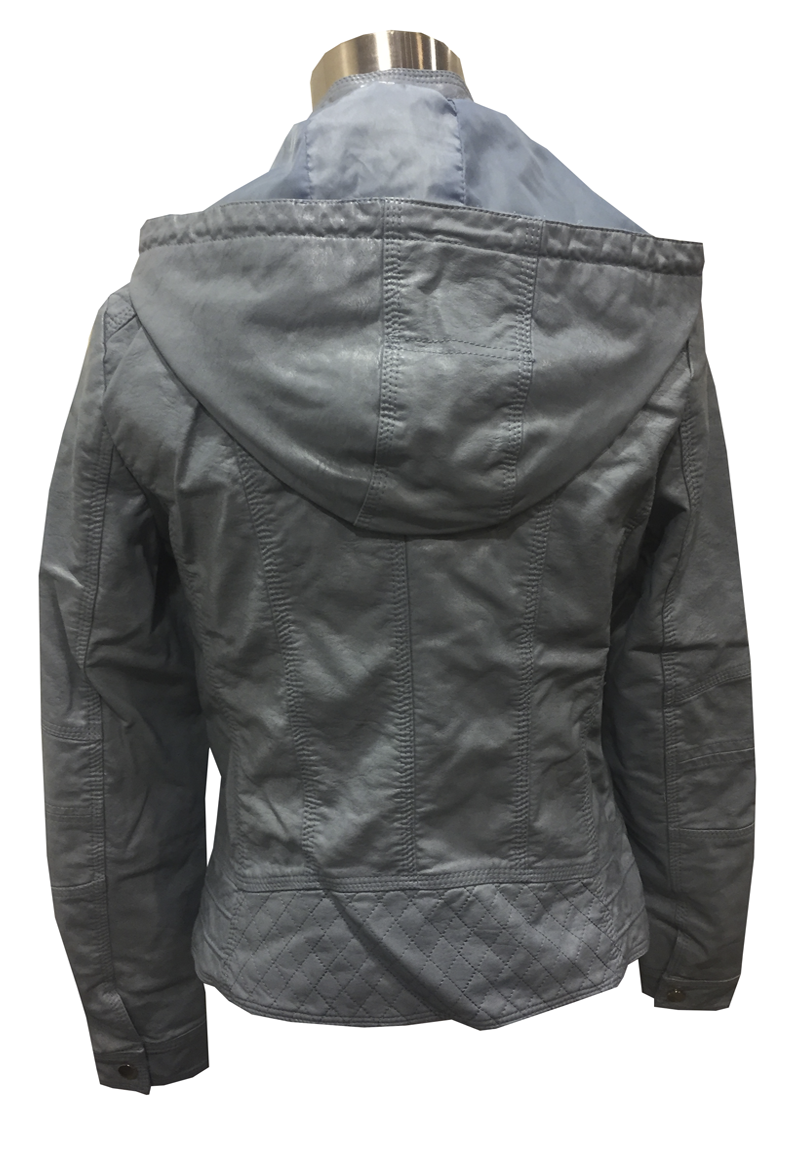 Chaqueta Cuero Ecológico CHF40 Celeste-1