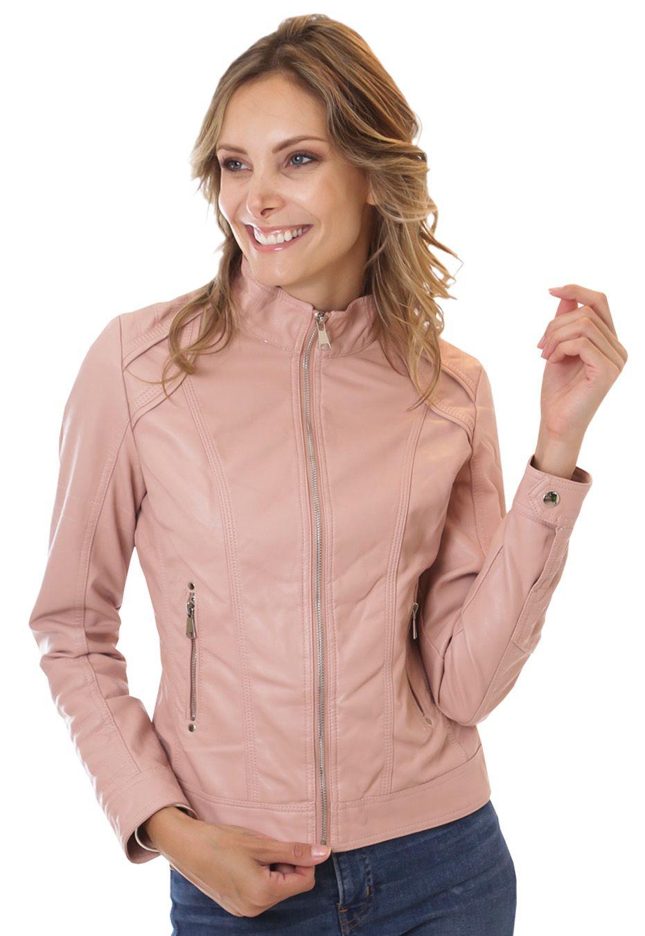 Chaqueta Ecocuero Rosado CHF21-0