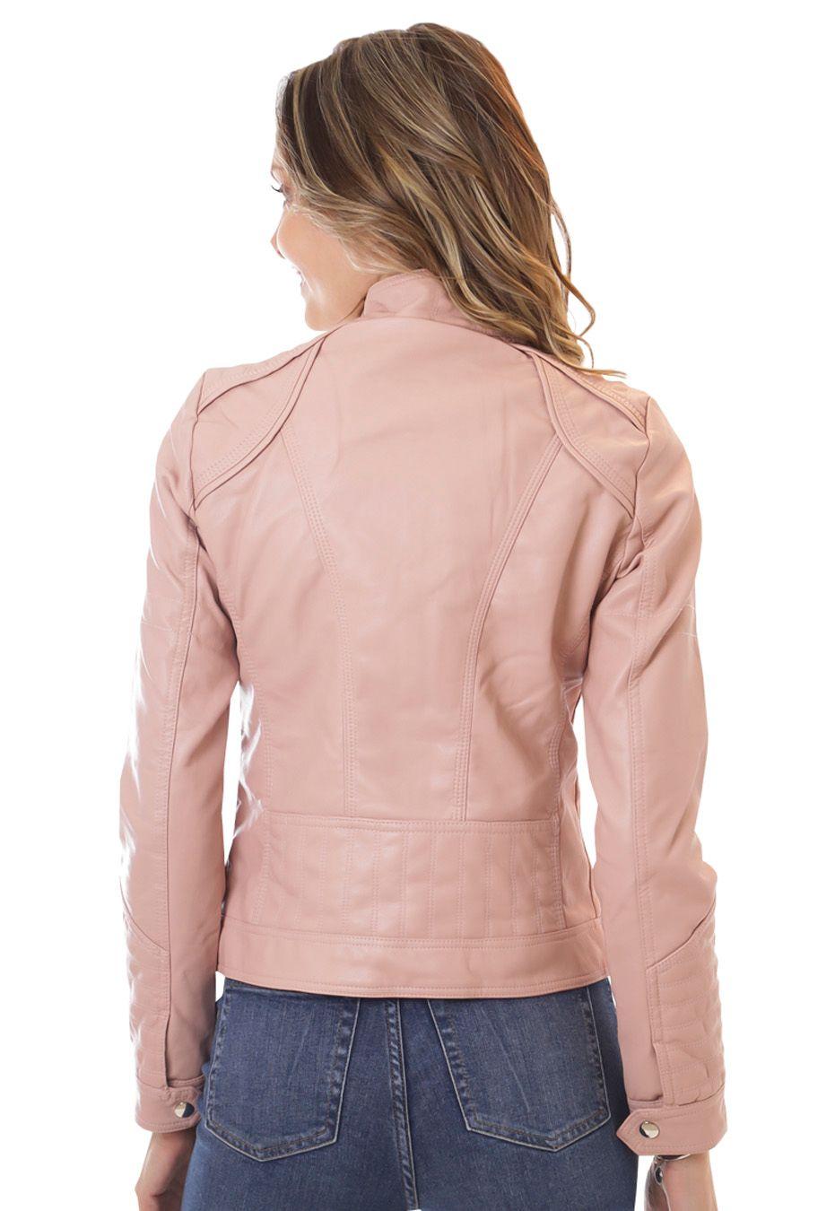 Chaqueta Ecocuero Rosado CHF21-2