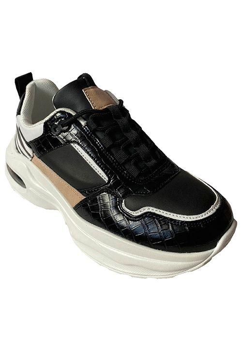 Zapatilla Ecocuero ZAY70 Negro-1