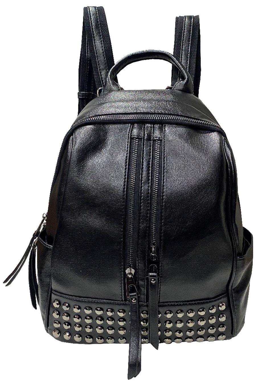 Mochila Cuero Ecológico CRR57 Negro-0