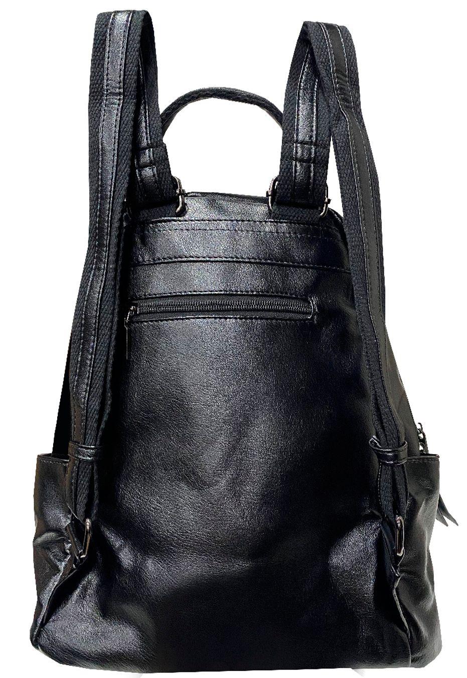 Mochila Cuero Ecológico CRR57 Negro-2