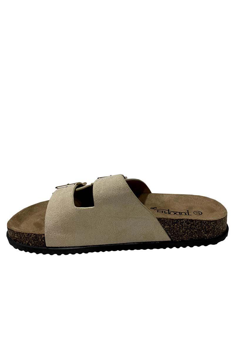 Sandalia Gamuza Ecológica ZAZ44 Beige-4