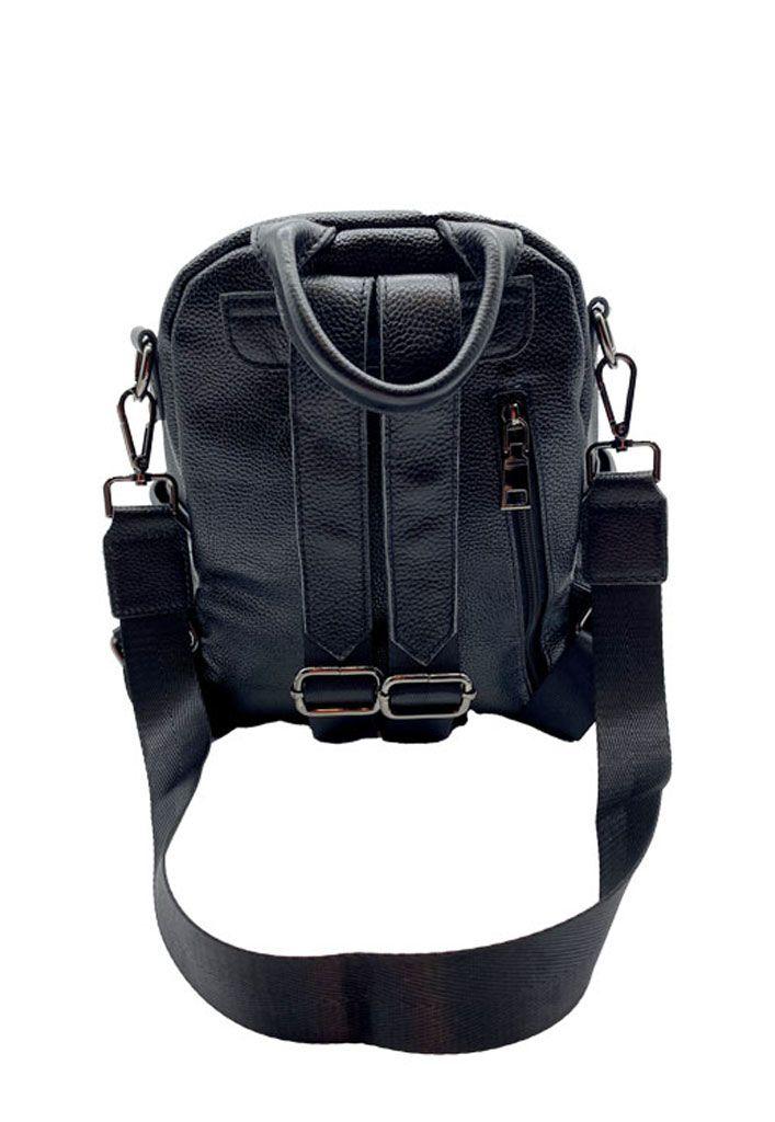 Mochila Cuero Negro CRU76-2