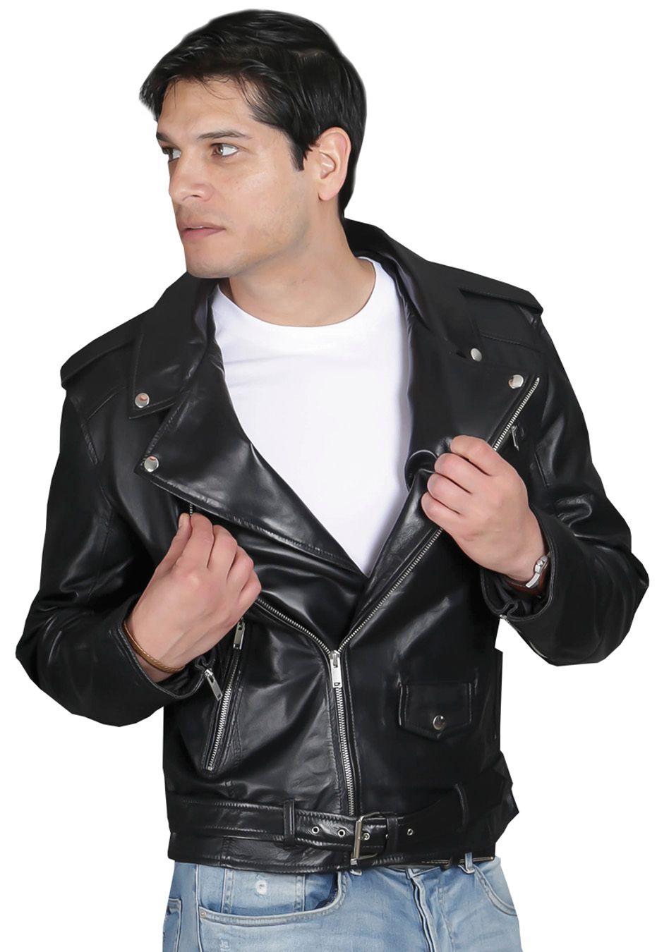 Chaqueta Cuero CHG51Negro-0