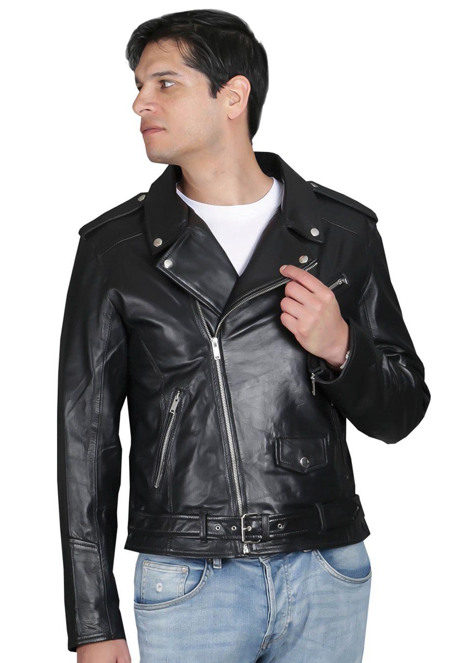 Chaqueta Cuero CHG51Negro-2
