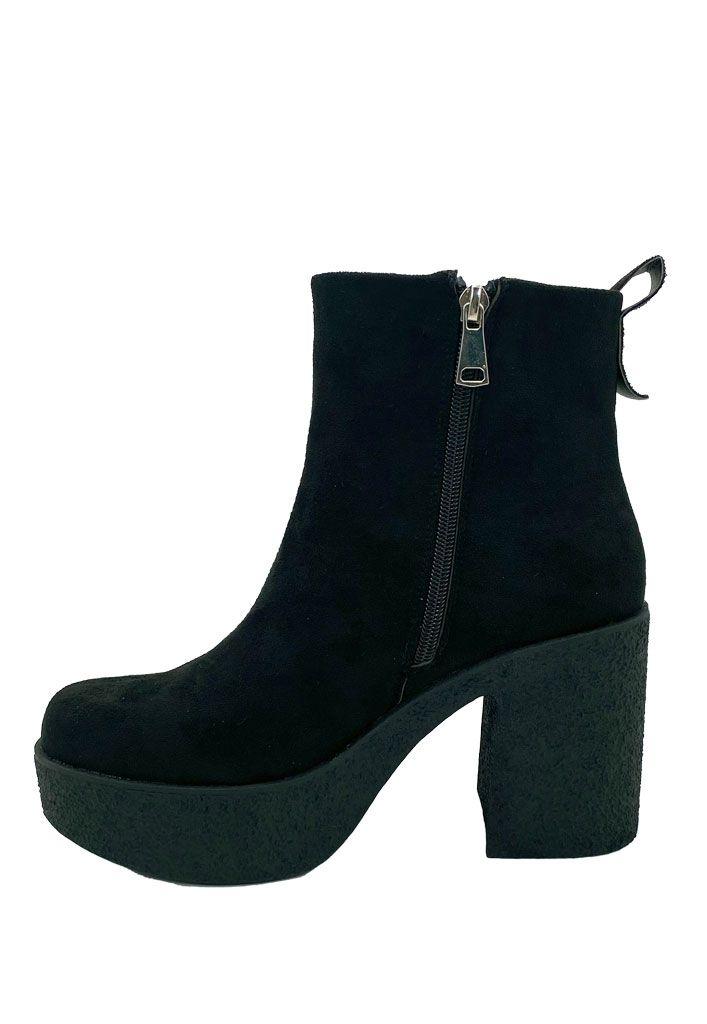 Botin ZAZ93 Gamuza Ecológica Negro-4