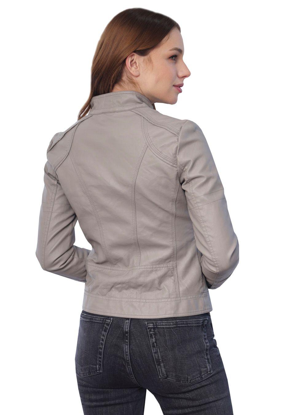 Chaqueta Ecocuero CHF21 Gris-2