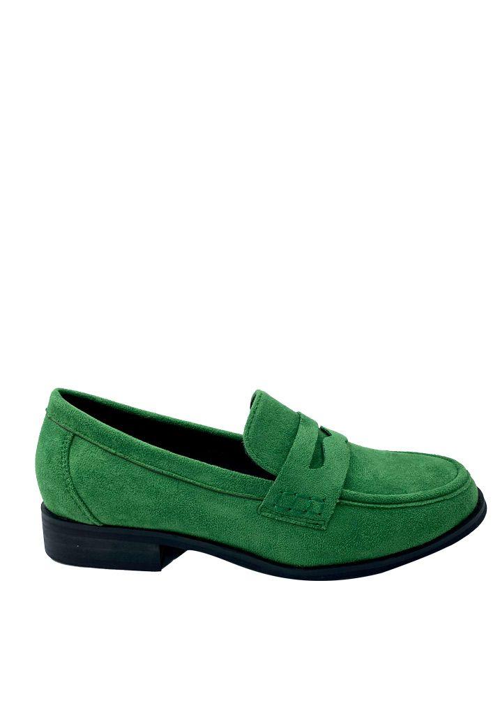 Mocasin Gamuza ecológica ZB008 Verde-0