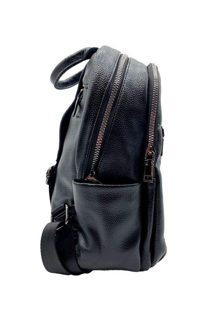 Mochila Cuero Negro CRU47-2