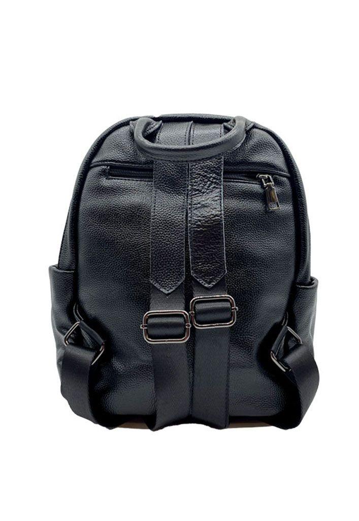 Mochila Cuero Negro CRU47-3