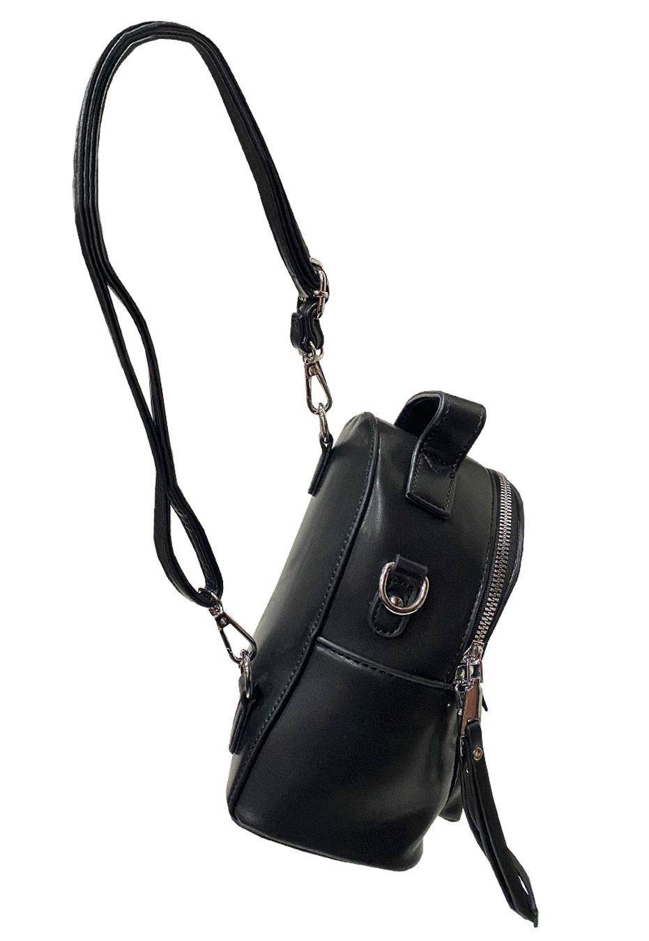 Mochila Cuero Ecológico CRU18 Negro-1