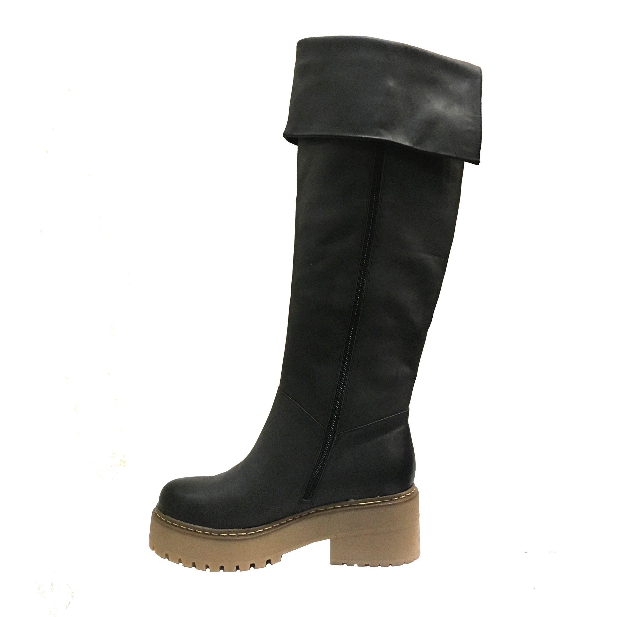 Bota Cuero Negro ZAQ44-2