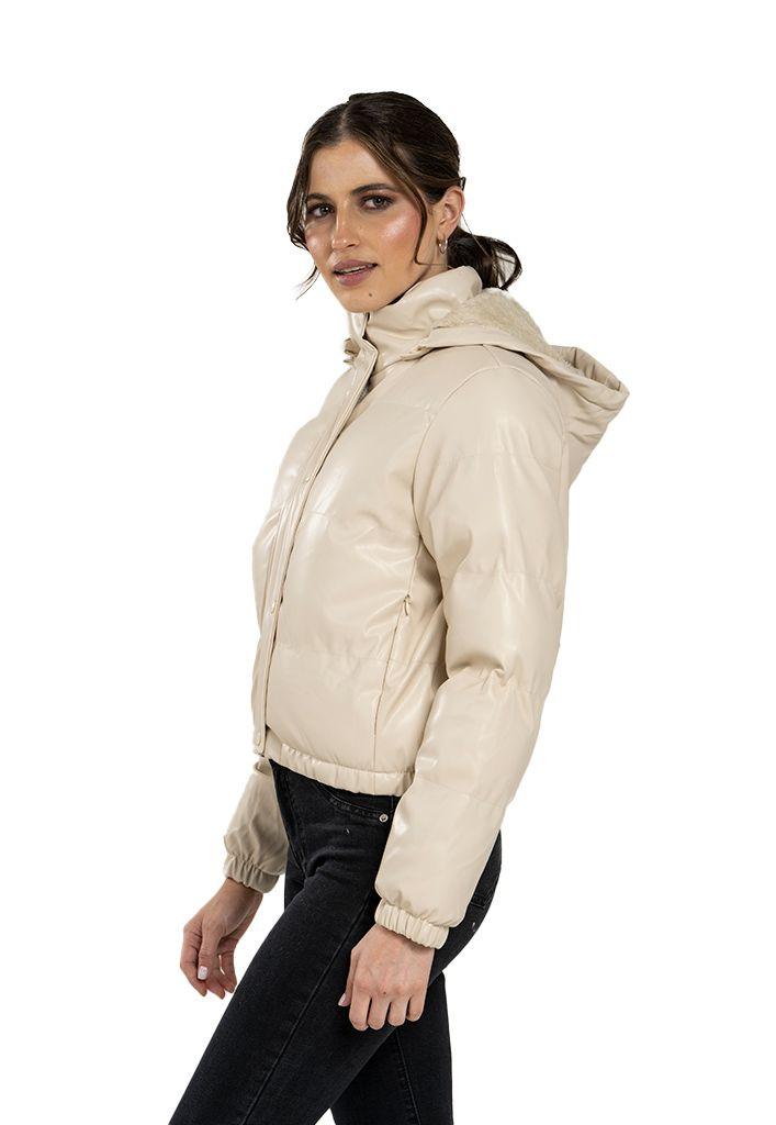 Chaqueta Puffa CHG74 Ecocuero Beige-1