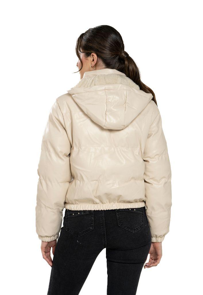 Chaqueta Puffa CHG74 Ecocuero Beige-2