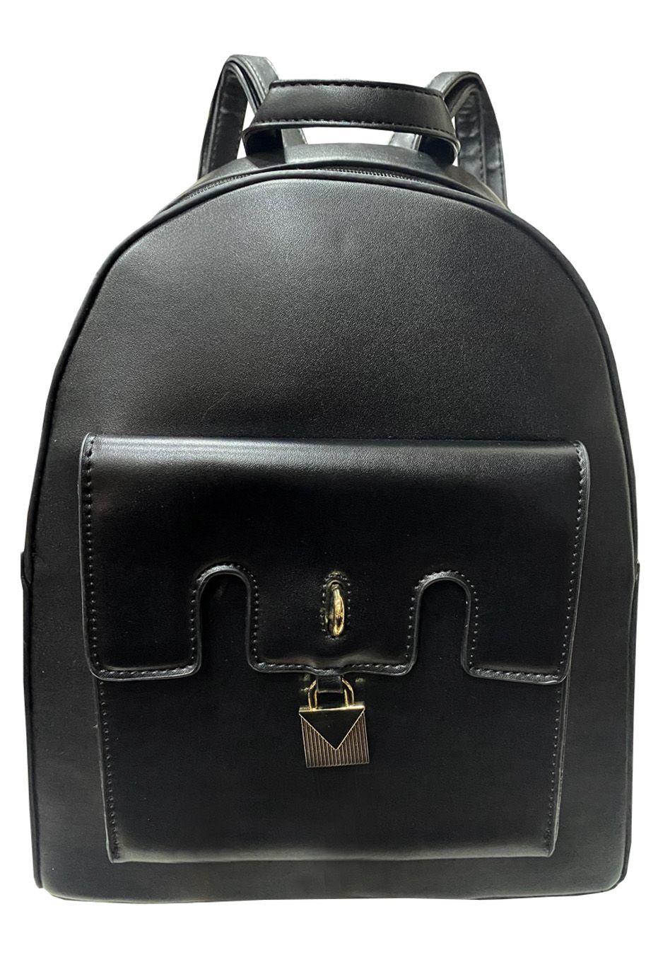 Mochila Cuero Ecológico CRU09 Negro-0