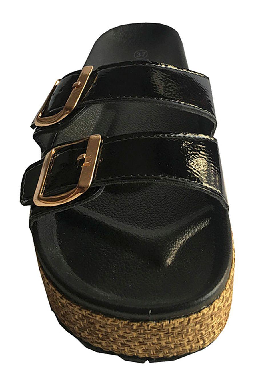 Sandalia Ecocuero ZAU77 Negro Charol-2