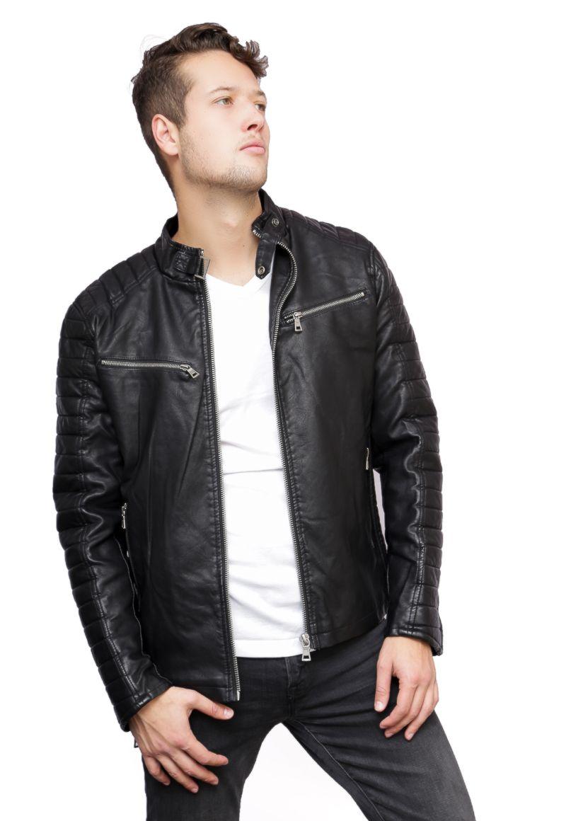 Chaqueta Ecocuero  CHF82 Negro-0