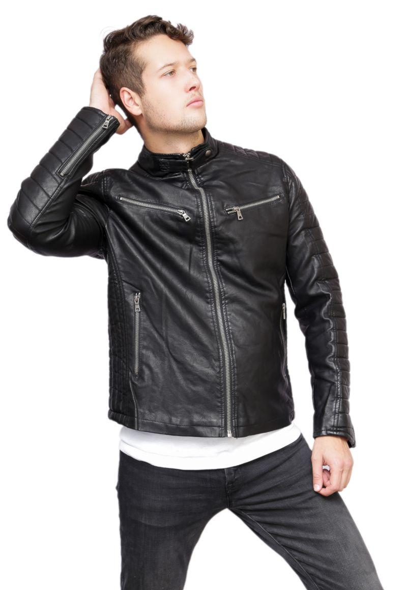 Chaqueta Ecocuero  CHF82 Negro-1