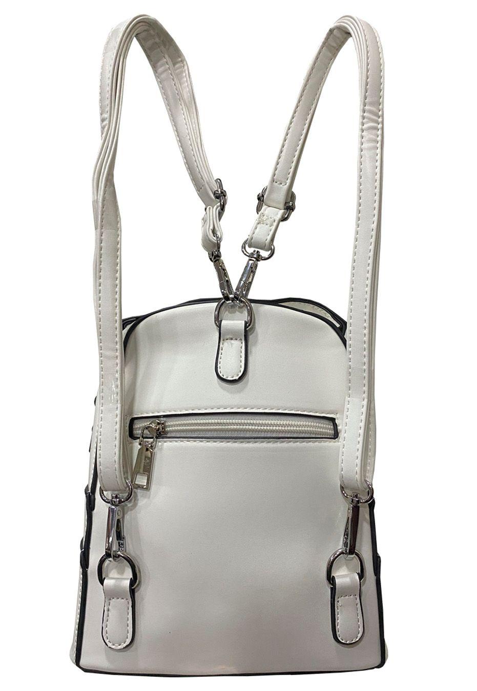 Mochila Cuero Ecológico CRU18 Blanco-2