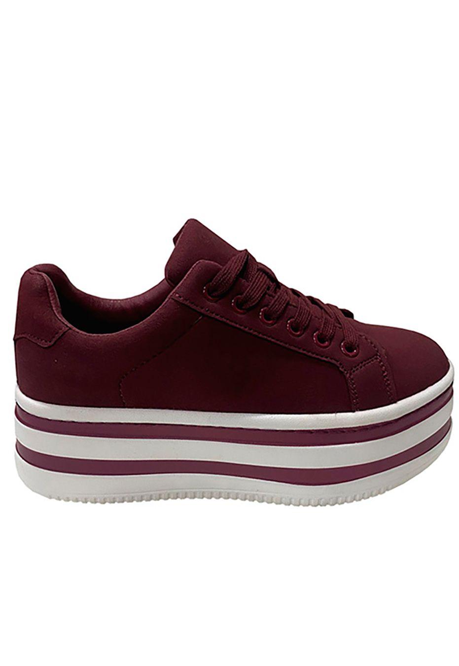 Zapatilla Gamuza Ecológica ZAX45 Burdeo-0