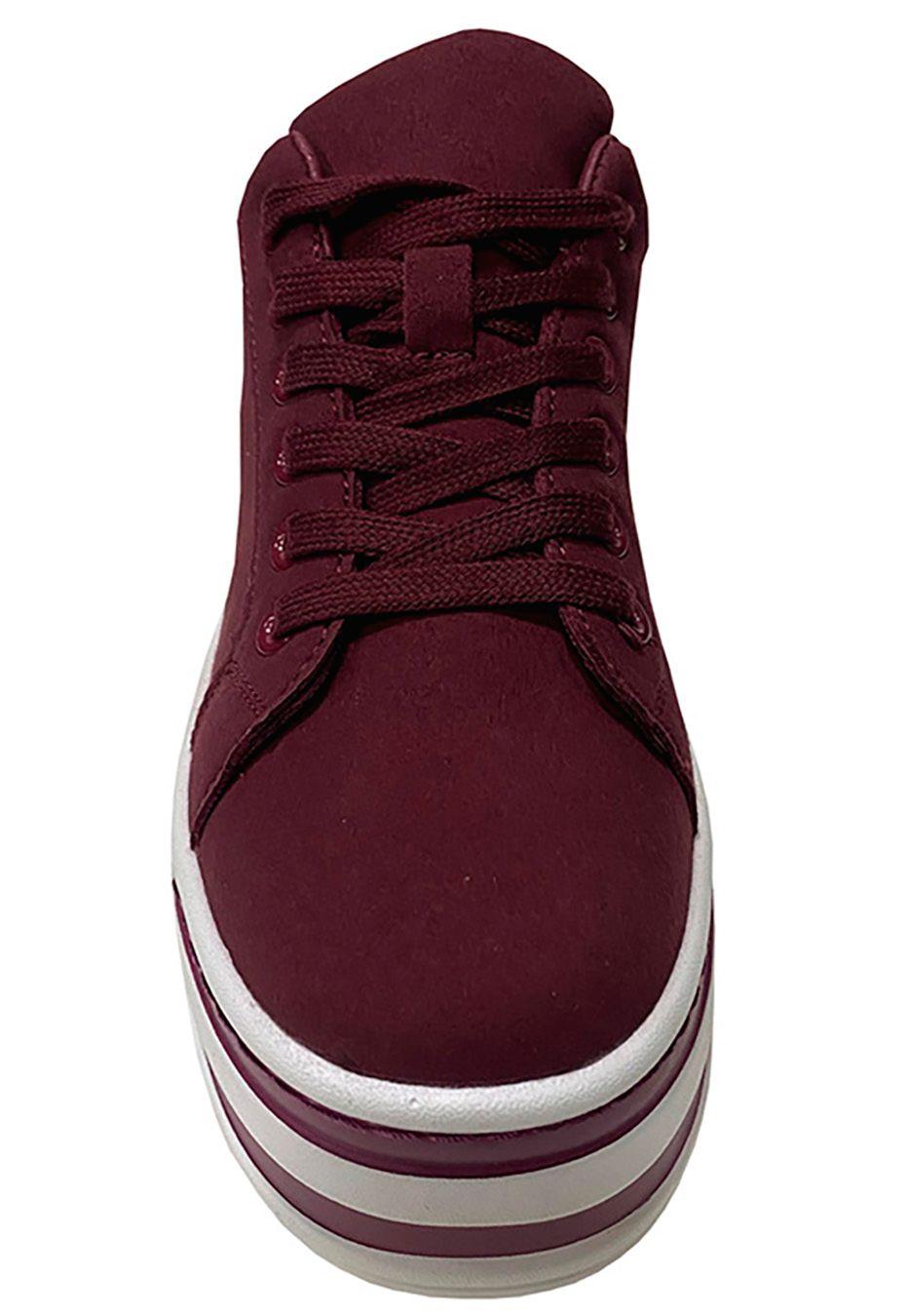 Zapatilla Gamuza Ecológica ZAX45 Burdeo-2