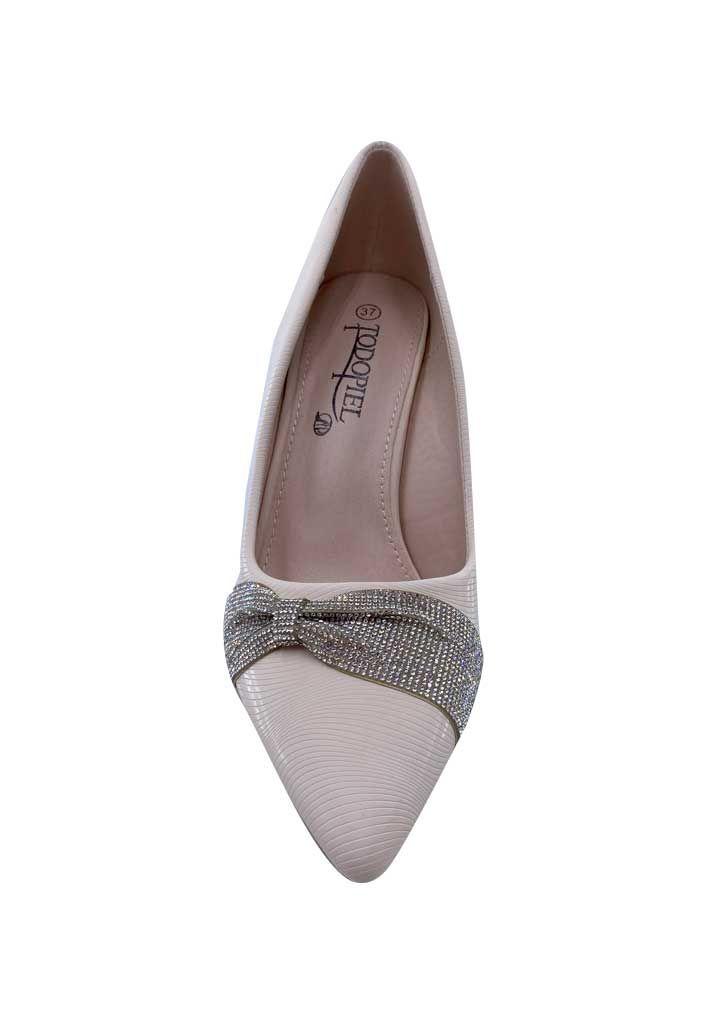 Zapato de taco Ecocuero ZB013 Beige-2