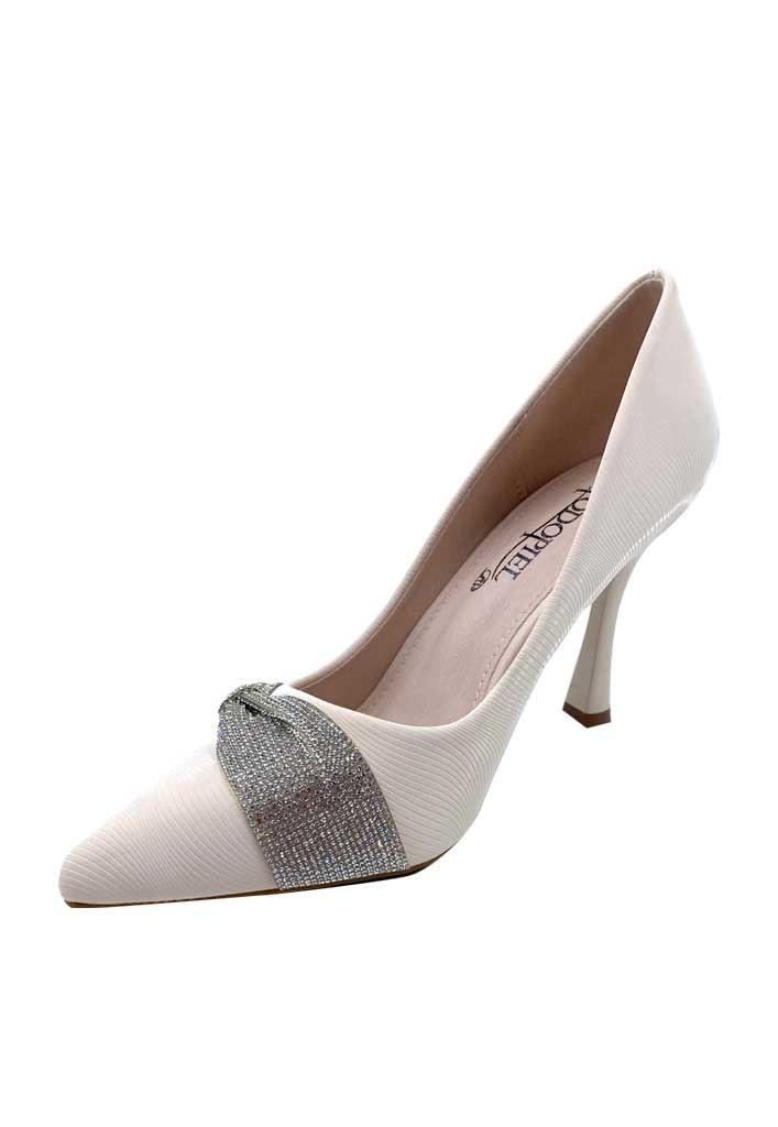 Zapato de taco Ecocuero ZB013 Beige-5