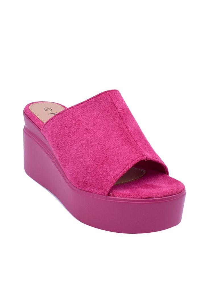 Sandalia Gamuza Ecológica ZAZ80 Fucsia-1