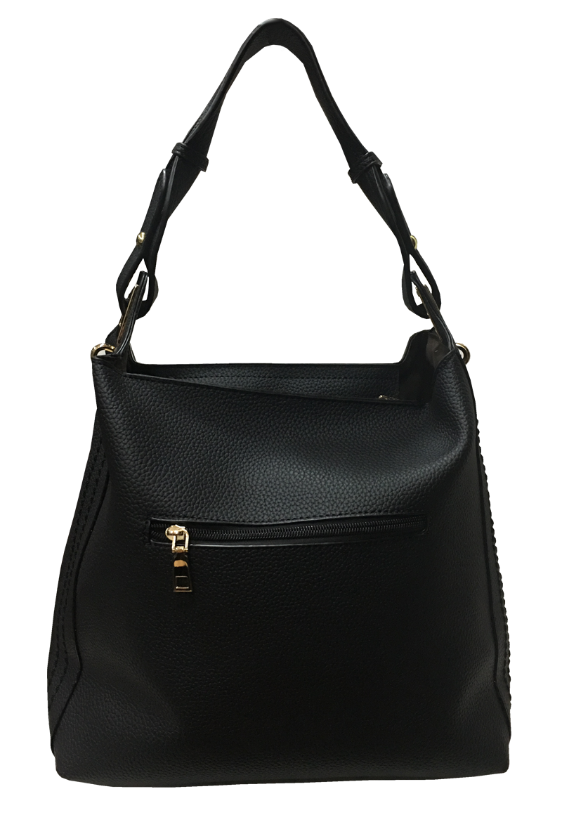 Cartera Cuero Ecológico CRO26 Negro-2