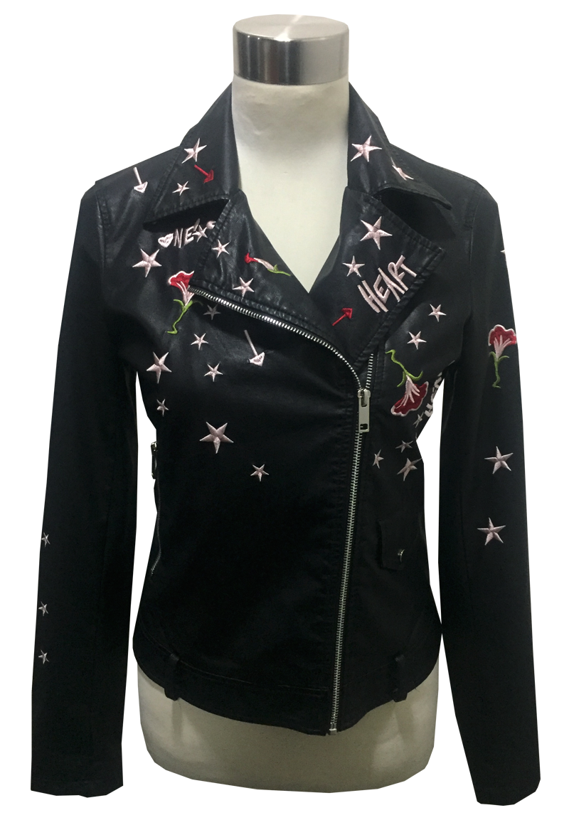 Chaqueta Ecocuero  CHF74 Negro-1