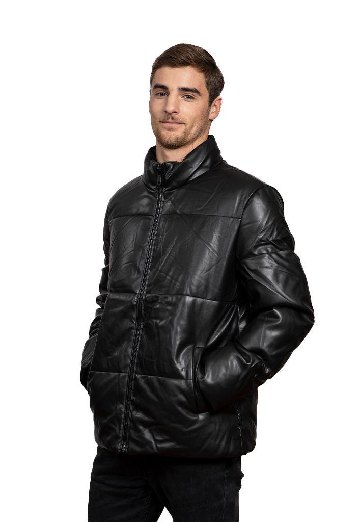 Chaqueta Puffa CHG75 Ecocuero Negro-1