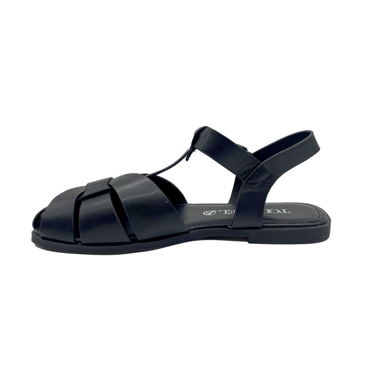 Sandalia Cangrejera Mujer Negro ZB064-3