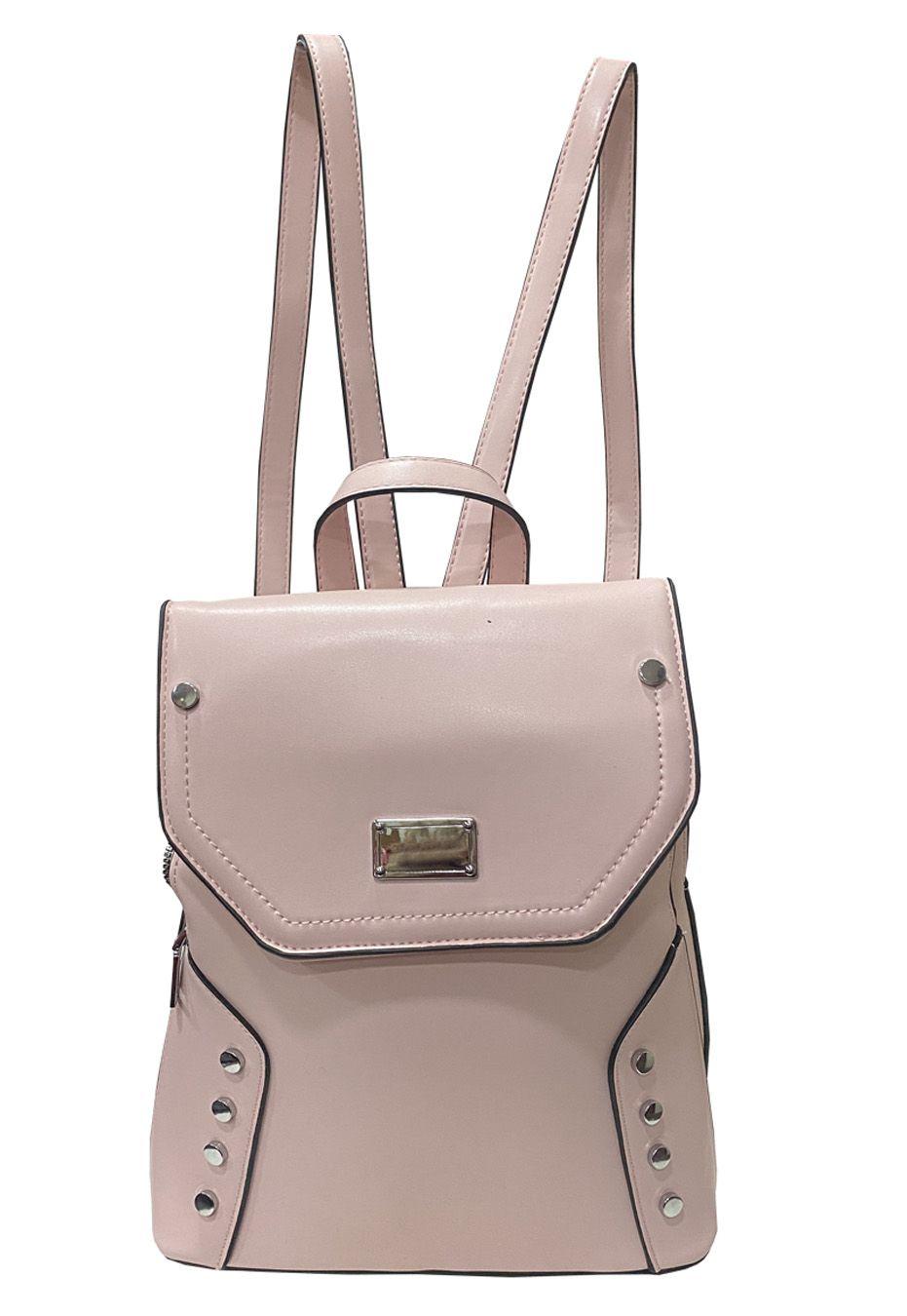 Mochila Cuero Ecológico CRU13 Rosado-0