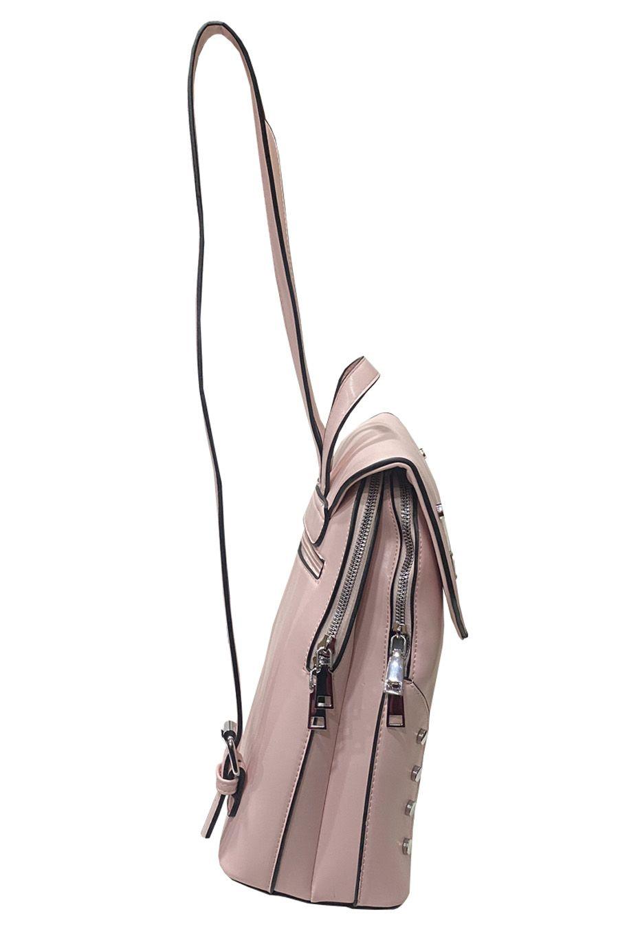 Mochila Cuero Ecológico CRU13 Rosado-1