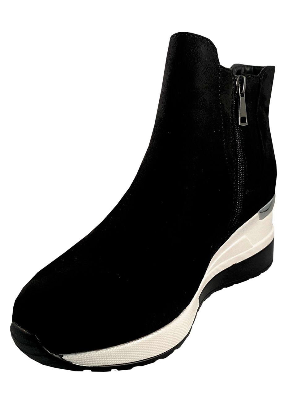 Zapatilla Gamuza Ecológica ZAZ07 Negro-3