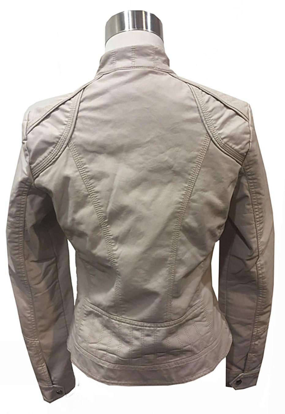 Chaqueta Ecocuero CHF21 Beige-1