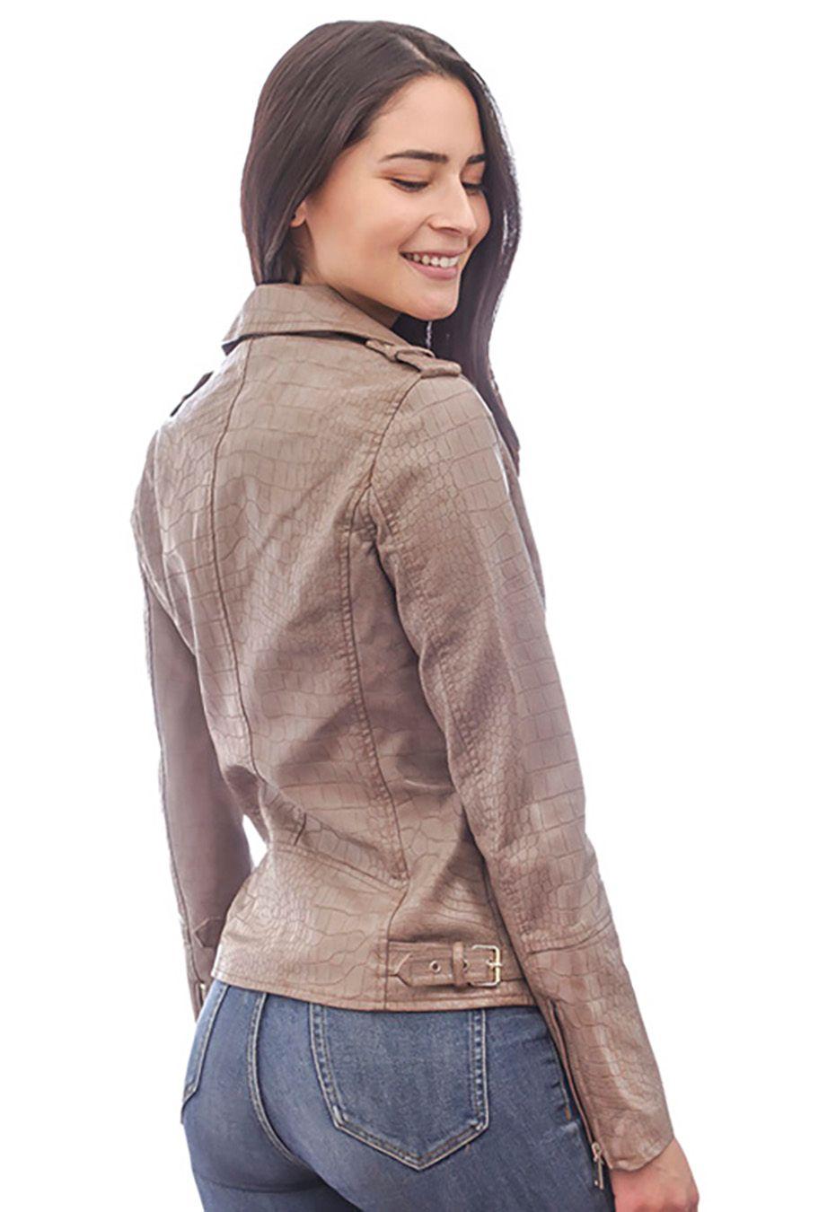 Chaqueta Ecocuero CHG33 Nude-2