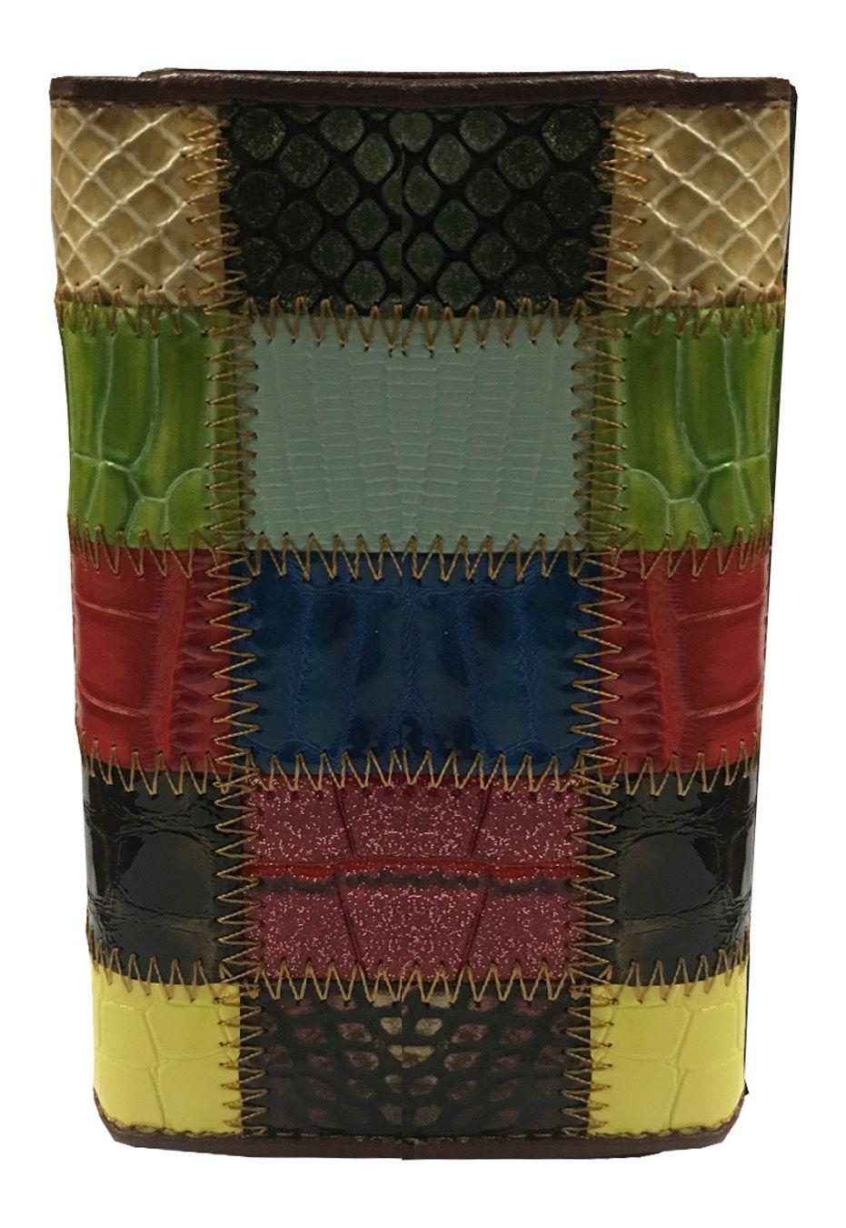 Billetera Cuero BI404 Multicolor Cuadros-1