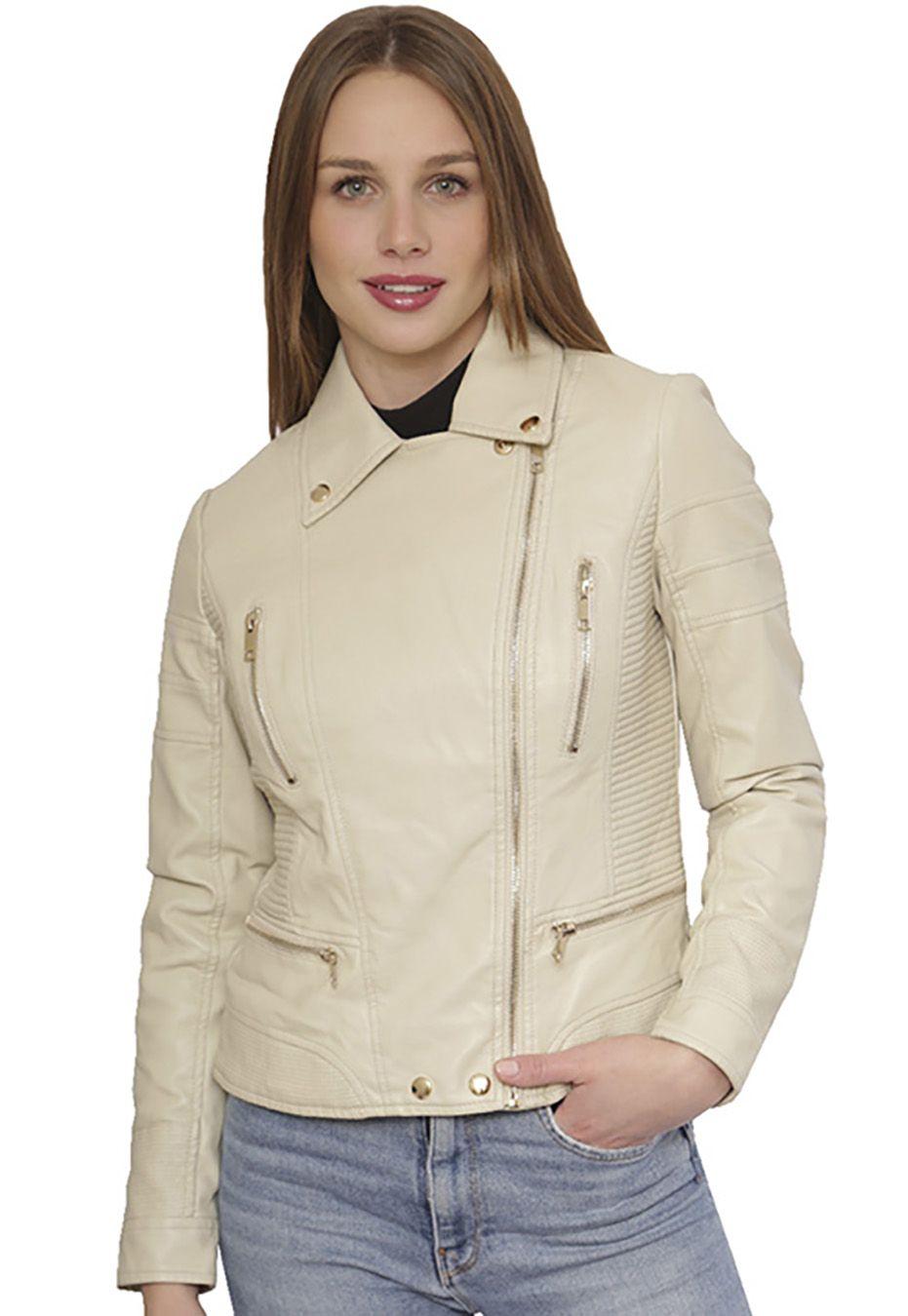 Chaqueta Ecocuero  CHG03 Beige-0