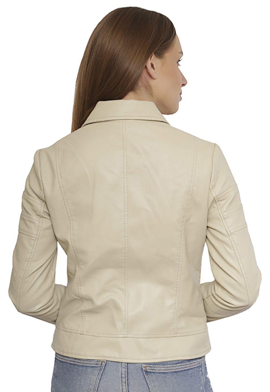 Chaqueta Ecocuero  CHG03 Beige-2