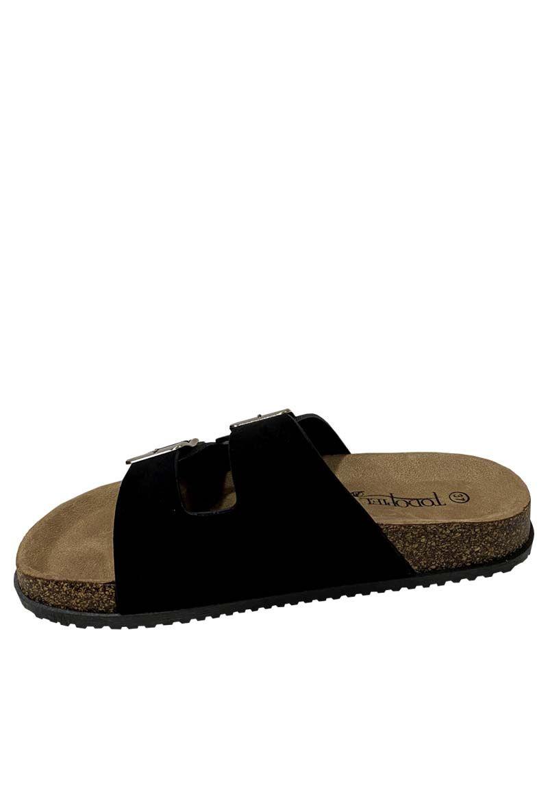 Sandalia Gamuza Ecológica ZAZ44 Negro-4