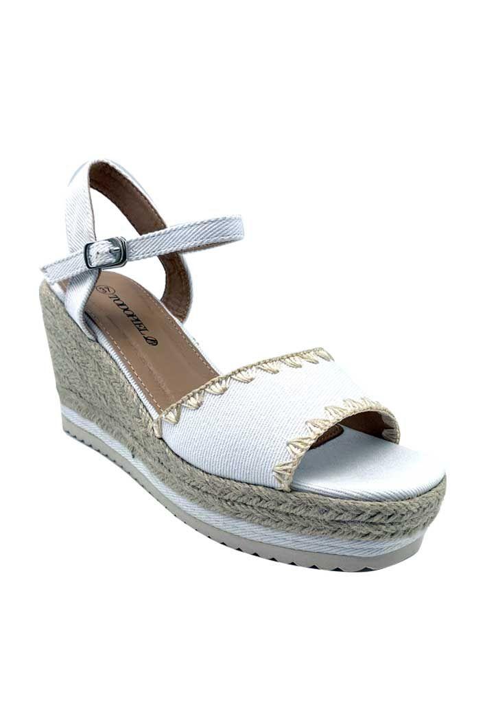Sandalia Textil ZB033 Blanco-1