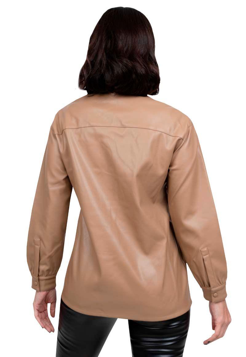 Camisa EcoCuero CHG61 Beige-2