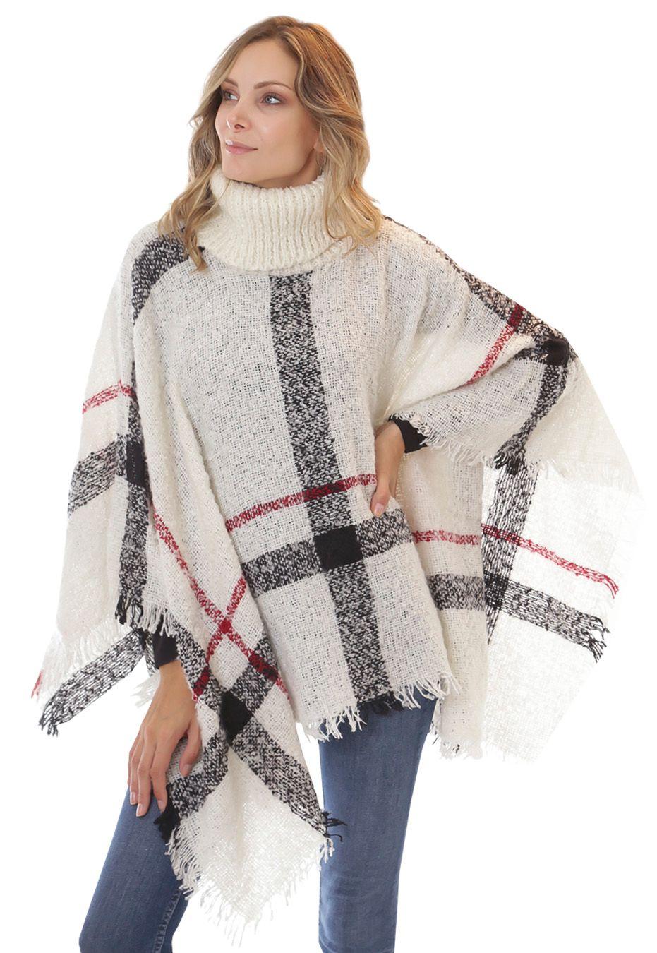 Poncho PO045 Blanco Invierno-0